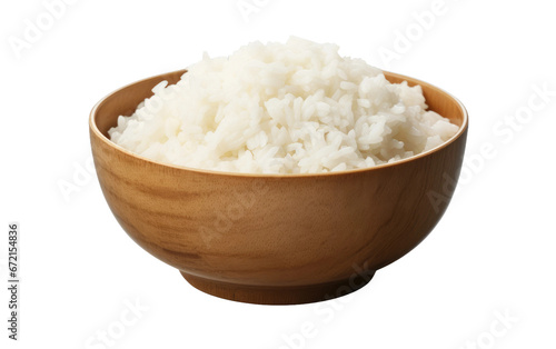 Grainy Goodness Exploring the Simplicity of Boiled Rice on White or PNG Transparent Background.