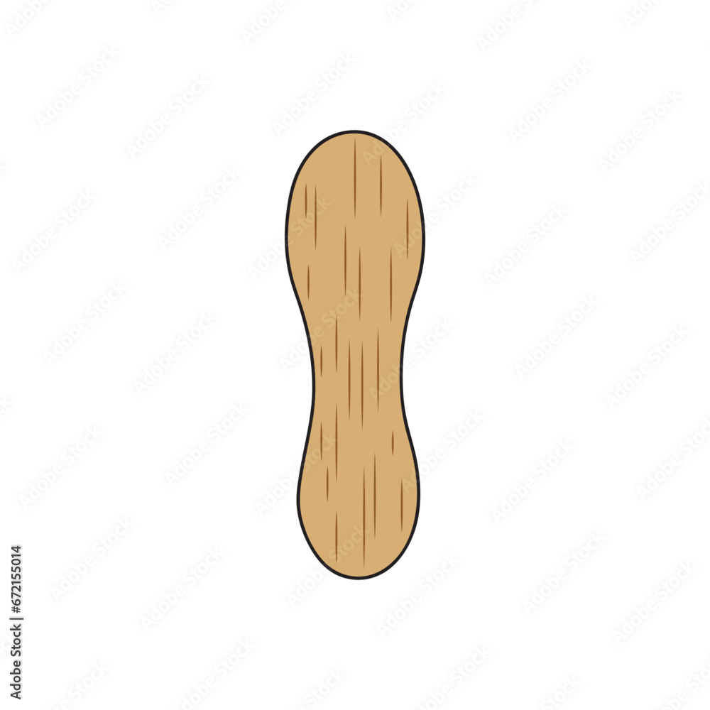 Kids drawing Cartoon Vector illustration wooden ice cream spoon Isolated in doodle style Kids drawing Cartoon Vector illustration wooden ice cream spoon Isolated in doodle style