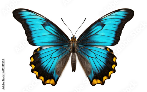 Fluttering Beauty Navigating the Delight of Butterfly on White or PNG Transparent Background. © Muhammad