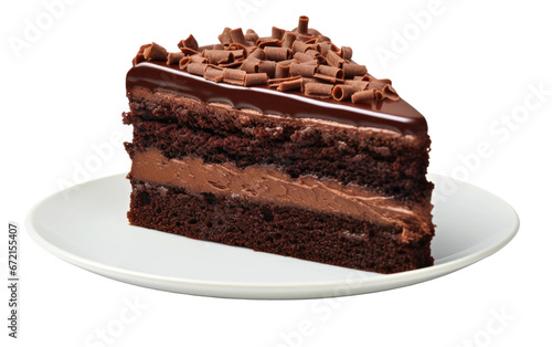 Indulgent Sweetness Navigating the Temptation of Chocolate Cake on White or PNG Transparent Background.
