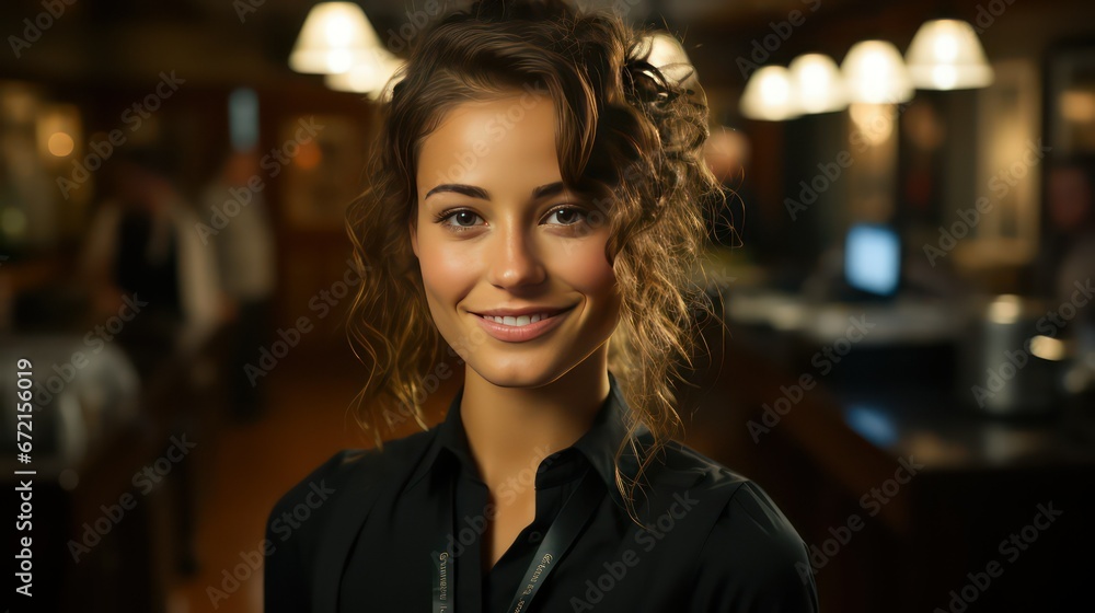 woman in a restaurant