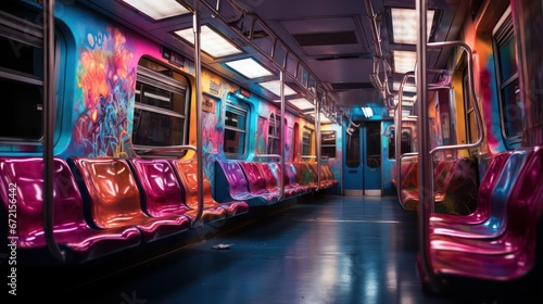 Wallpaper Mural colorful train Torontodigital.ca