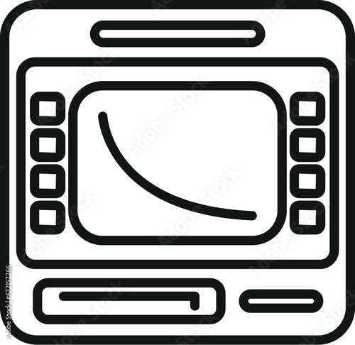 Atm cash icon outline vector. Money coin payment. Card change