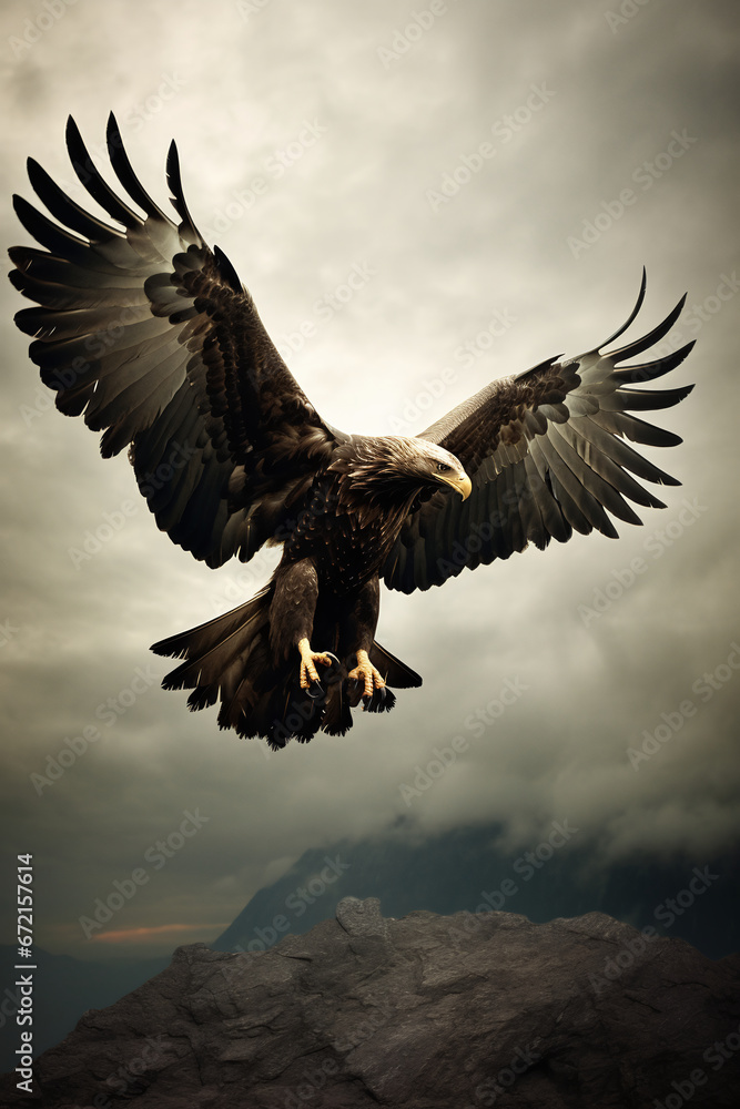 bald eagle in flight