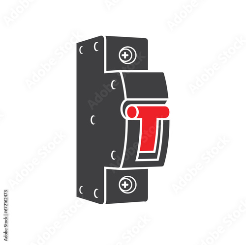 illustration of electric breaker or circuit breaker.