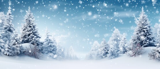 winter landscape with snow and trees