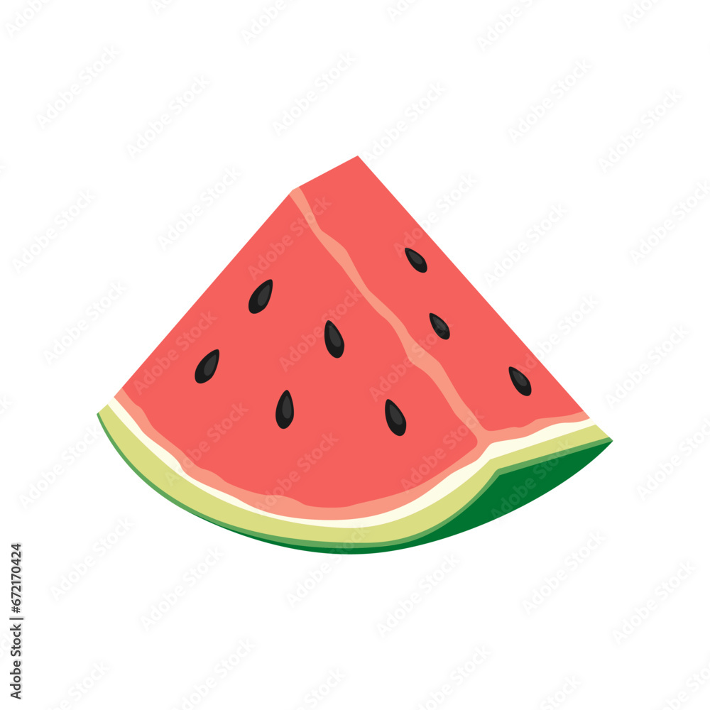 flat watermelon slice illustration vector flat watermelon slice illustration vector