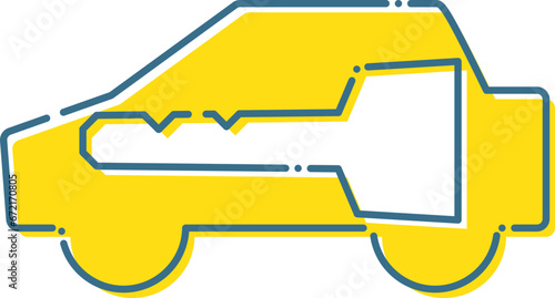 施錠の注意喚起をする自動車のピクトグラム