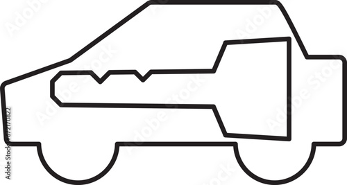 施錠の注意喚起をする自動車のピクトグラム