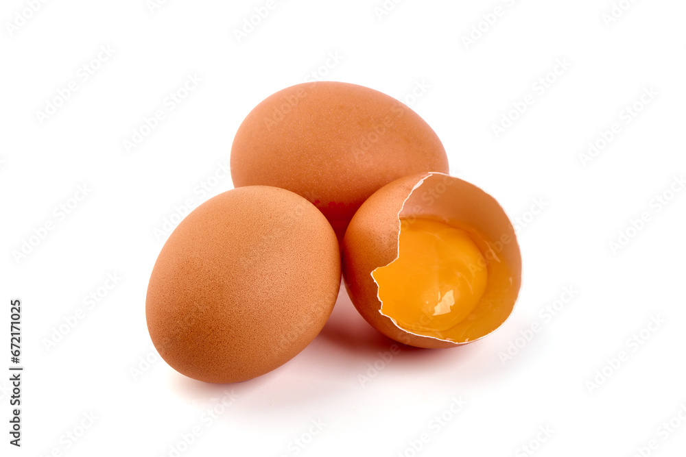 Eggs isolated on white background. Eggs isolated on white background.