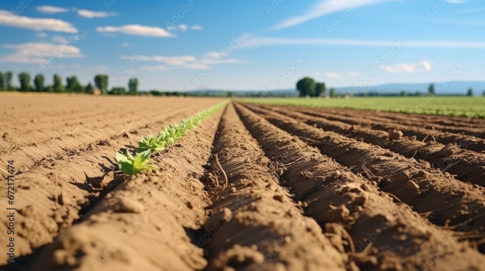 Preparing the field for sowing, Agricultural cultivated ground, Prepared for planting seeds. Preparing the field for sowing, Agricultural cultivated ground, Prepared for planting seeds.
