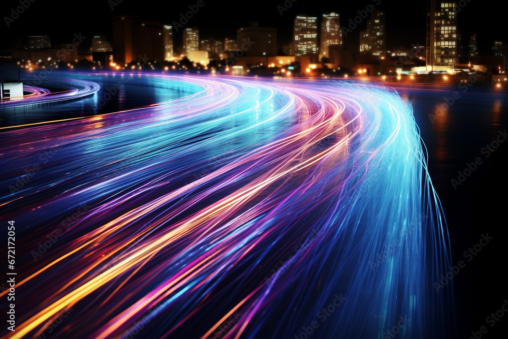 Obraz premium traffic at night