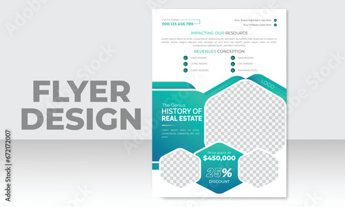  Real Estate business flyer poster pamphlet brochure cover template design.