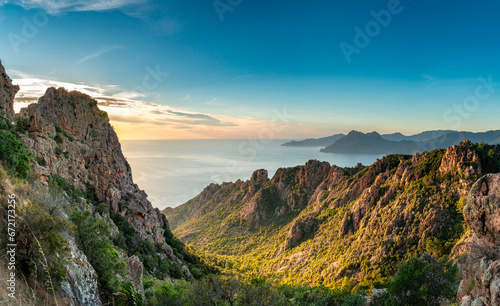 Landscape with Calanques de Piana, Corsica island, France © hajdar