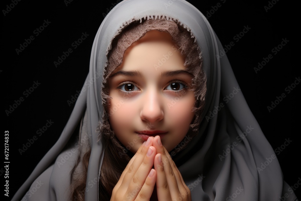 Cute Asian little girl islamic wear hijab. Cute Asian little girl islamic wear hijab.