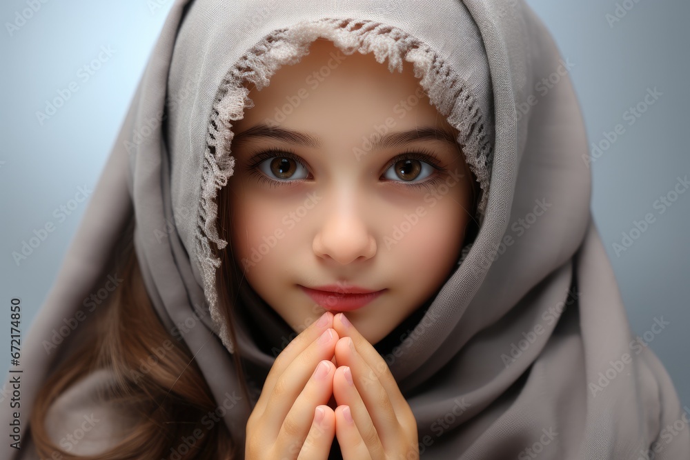 Cute Asian little girl islamic wear hijab. Cute Asian little girl islamic wear hijab.