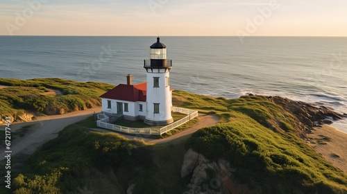Long Island Hamptons' Montauk Lighthouse lantern room from above