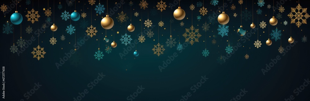 Background of Shimmering Snowflakes and Radiant Ornaments on a Peaceful Night - Generative A Background of Shimmering Snowflakes and Radiant Ornaments on a Peaceful Night - Generative A