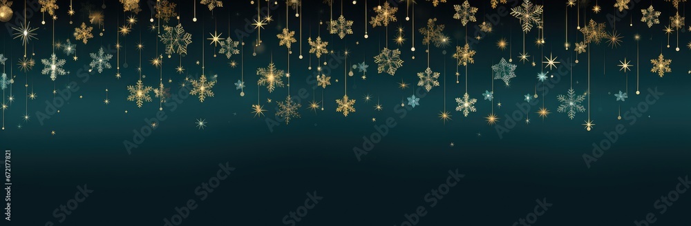 Background of Shimmering Snowflakes and Radiant Ornaments on a Peaceful Night - Generative A Background of Shimmering Snowflakes and Radiant Ornaments on a Peaceful Night - Generative A