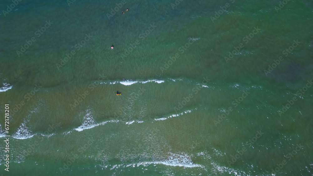 Fototapeta premium Aerial Oasis: Seaside Splendor in Rimini's Summer Sun