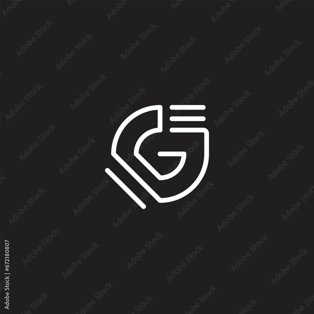 Lettermark Initials monogram g logo design template Lettermark Initials monogram g logo design template