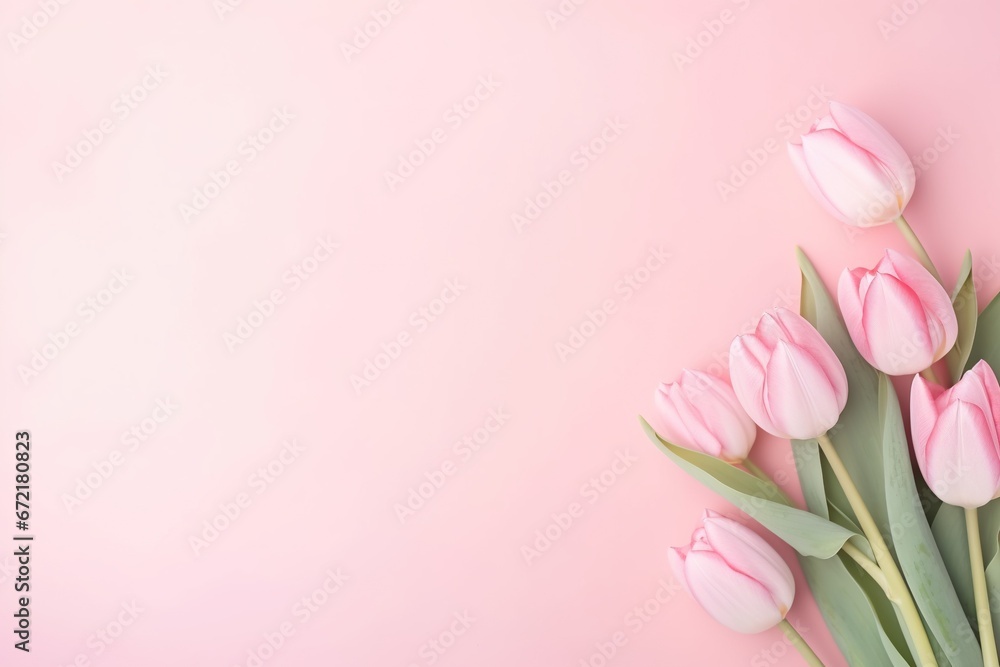 Vibrant Pink Tulips on Funky Background Vibrant Pink Tulips on Funky Background