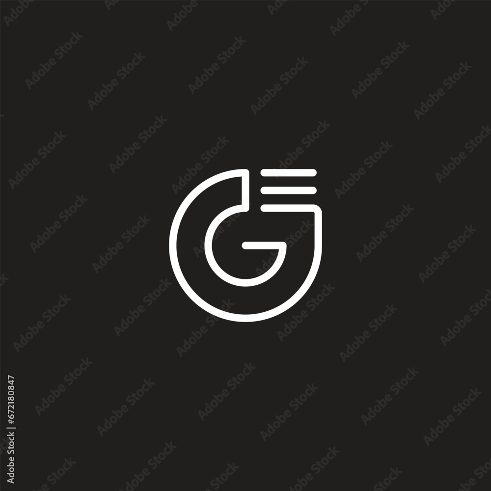 Lettermark Initials monogram g logo design template Lettermark Initials monogram g logo design template