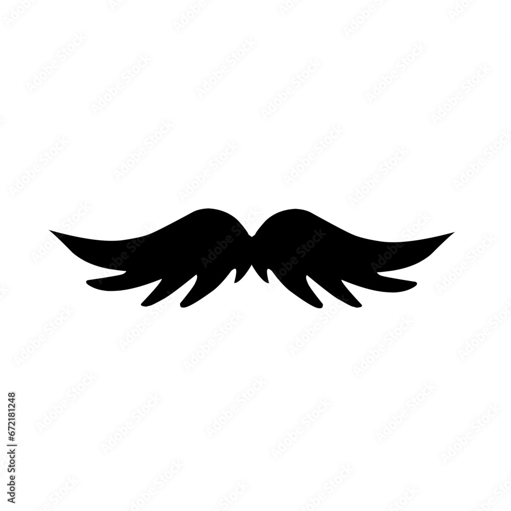 Obraz premium Mustache Icon Vector Logo Template Flat Design