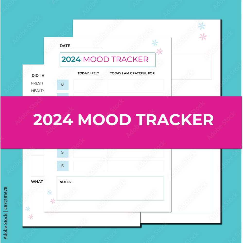 2024 mood tracker journal kdp interior