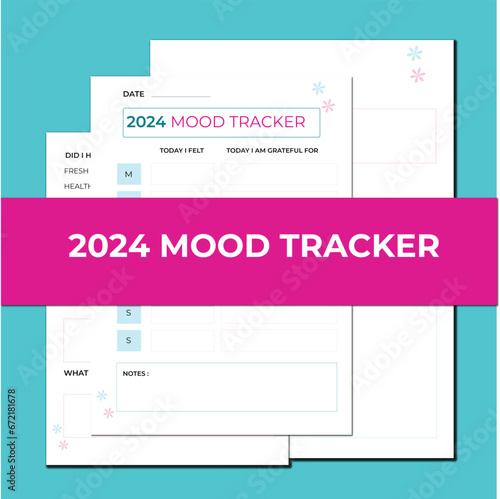 2024 mood tracker journal kdp interior
