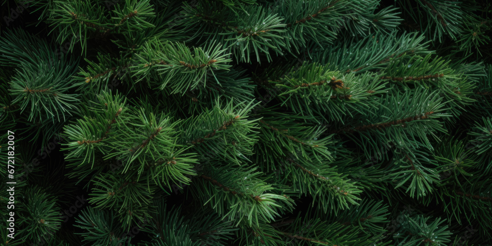 Image Of Coniferous Branches And Needles For Wallpaper And Background Created Using Artificial Intelligence