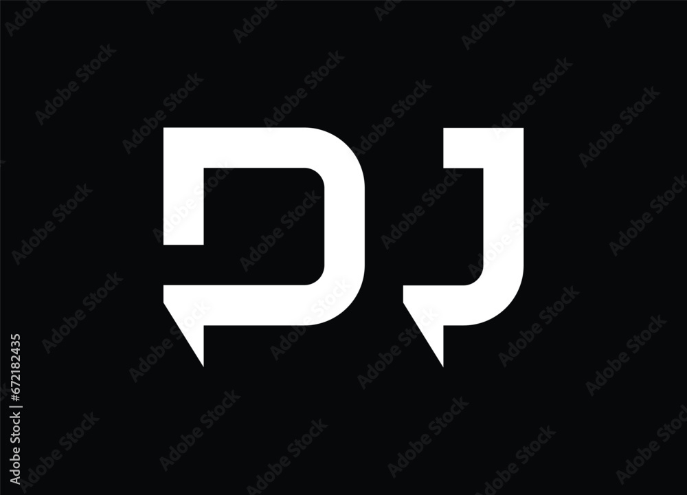 DJ letter logo and monogram logo DJ letter logo and monogram logo