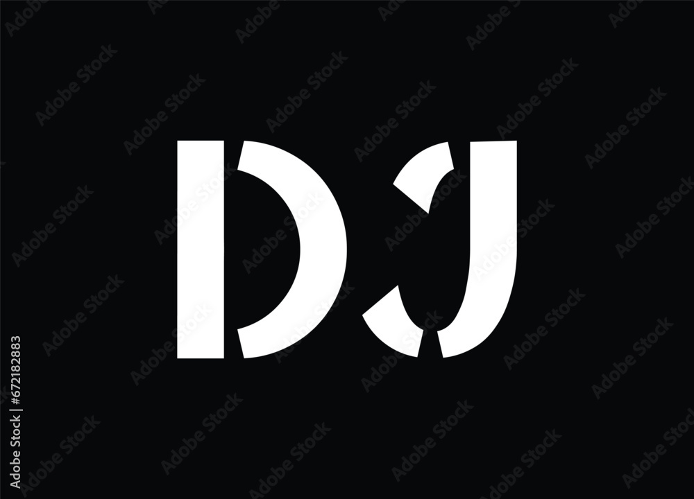 DJ letter logo and monogram logo DJ letter logo and monogram logo