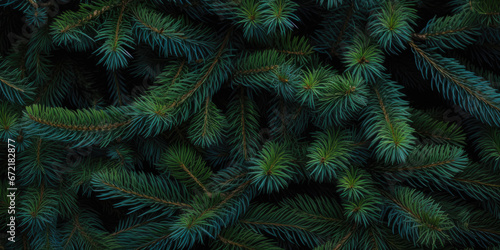 Image Of Coniferous Branches And Needles For Wallpaper And Background Created Using Artificial Intelligence