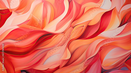 Close-up of tulip petals, abstract art Ai Generative