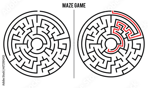 Advanced Circular Maze Puzzle Game And Solution	