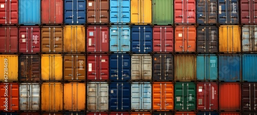Rusty container cargo pattern. Generative AI technology.