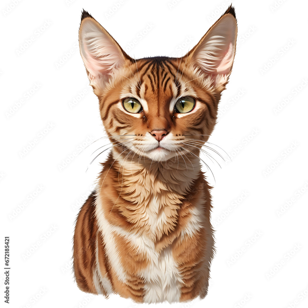 Abyssinian cat front view looking. Beautiful and rare cat. Abyssinian cat front view looking. Beautiful and rare cat.