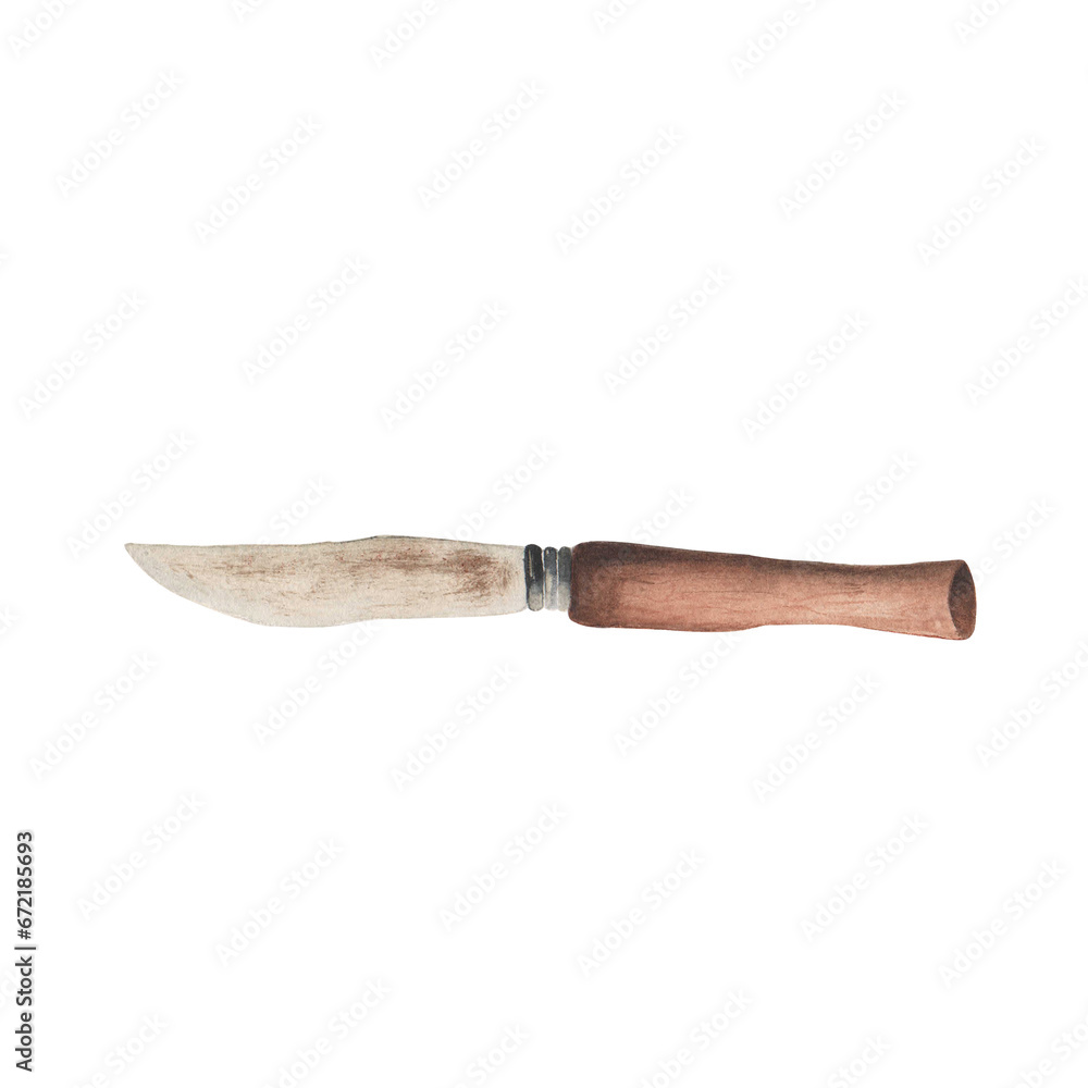 illustration with wooden kitchen utensils illustration with wooden kitchen utensils