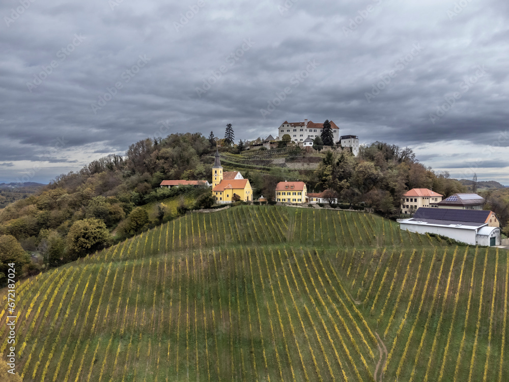 Viticulture in the Southeast of Styria, Kapfenstein Castle, Austria