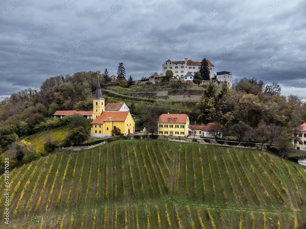 Viticulture in the Southeast of Styria, Kapfenstein Castle, Austria