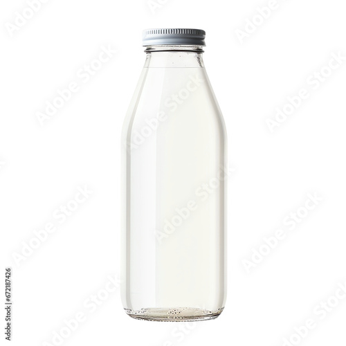 a bottle of milk with a white cap