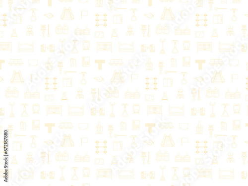 駅関連の壁紙パターンイラスト