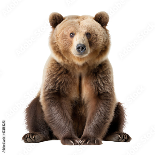 a bear sitting on a black background