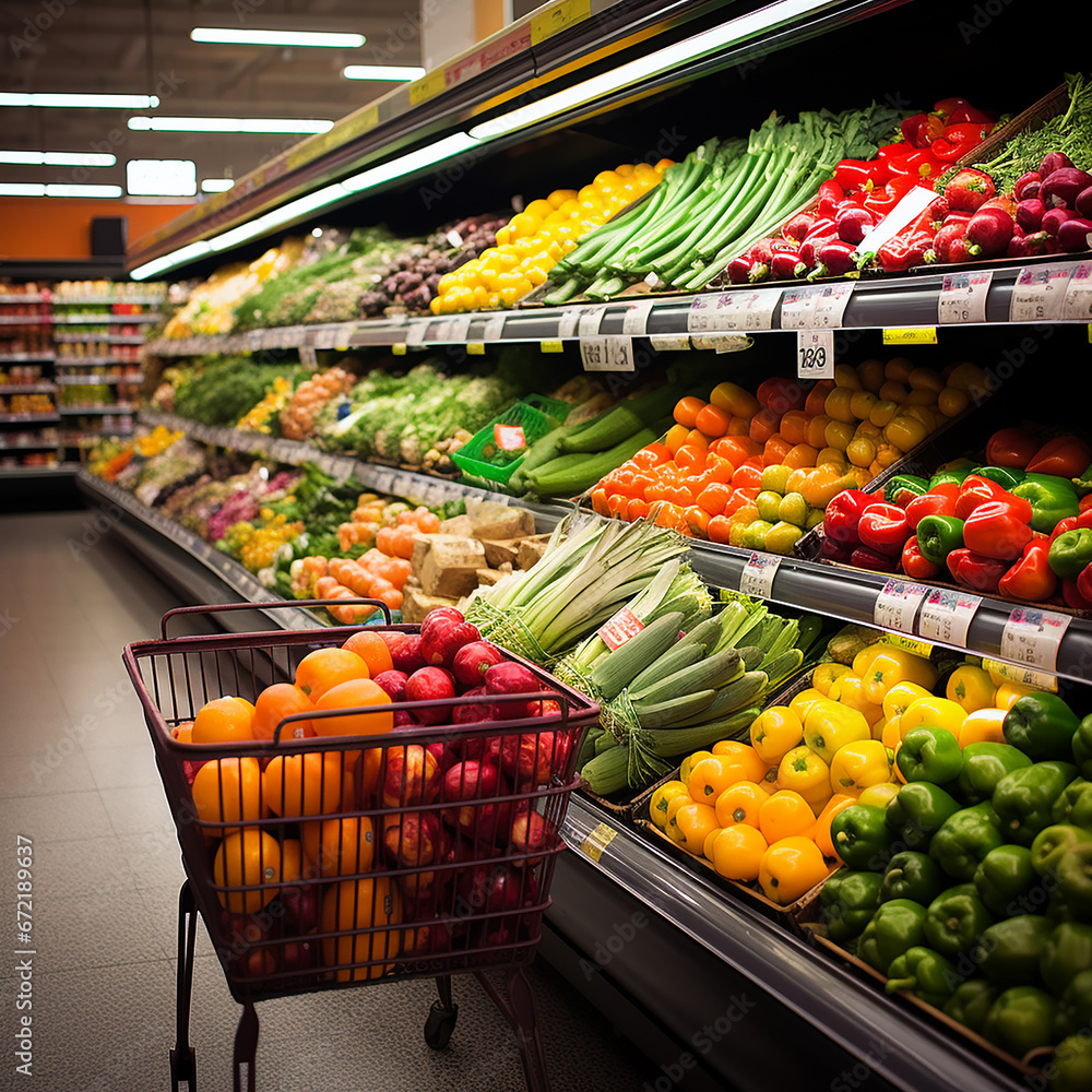 
Abundance of healthy food choices in supermarket