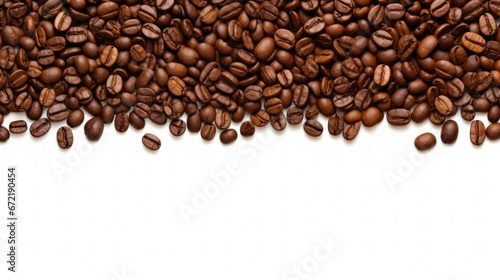 Coffee beans frame with copy space.