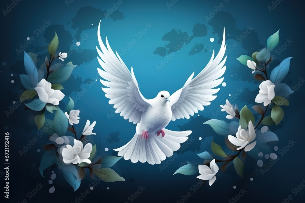 Symbolic imagery of global peace. Symbolic imagery of global peace.