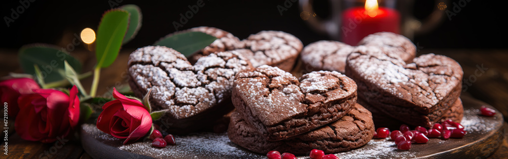 Heart-Shaped Brownie Delicacies for Valentine's Treat Heart-Shaped Brownie Delicacies for Valentine's Treat