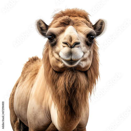 a camel looking at the camera