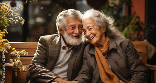 Cherished Times: Senior Couple Sharing a Moment of Bliss